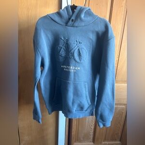 Amsterdam‎ Fox Blue Men's Sweater with Bicycle Design